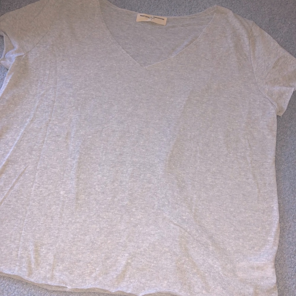 Urban Outfitters Light Gray Knit Top